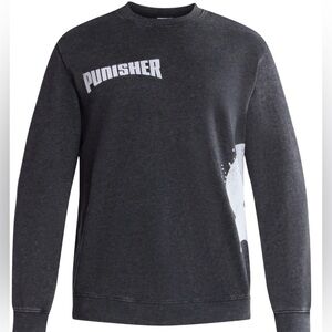 Punisher Men's and Big Men's Front to Back Graphic Sweatshirt with Long Sleeves